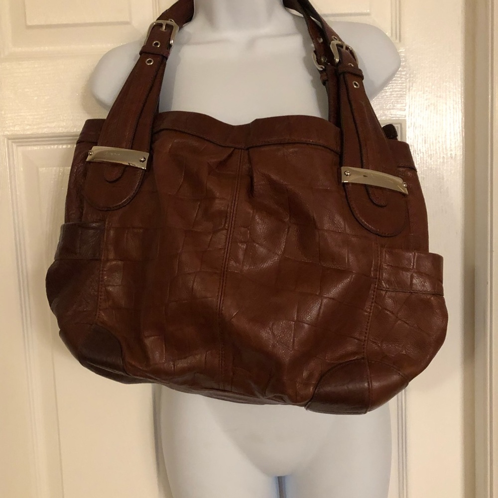 B. Makowsky Brown Leather Handbag